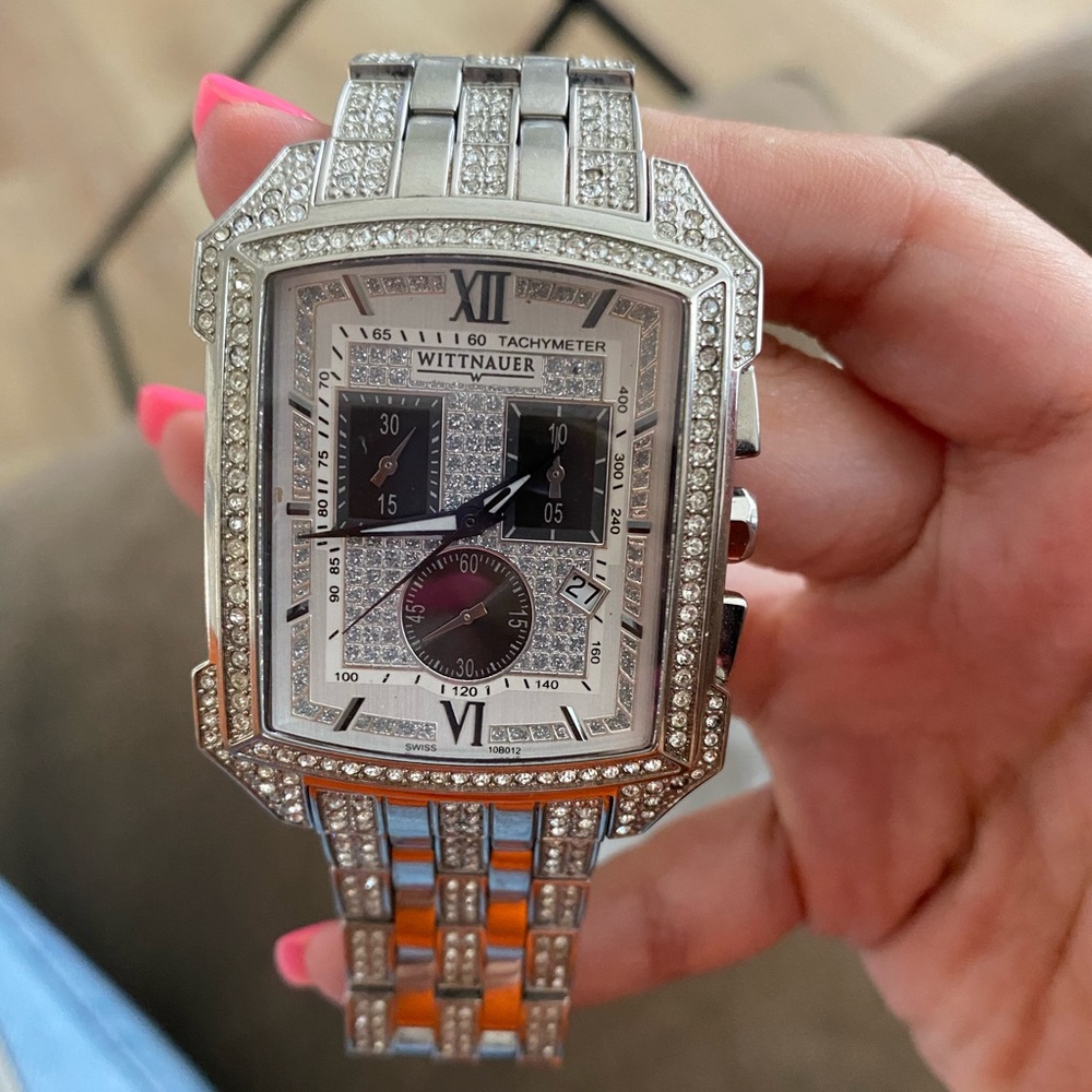 Bulova wittnauer silver mens watch